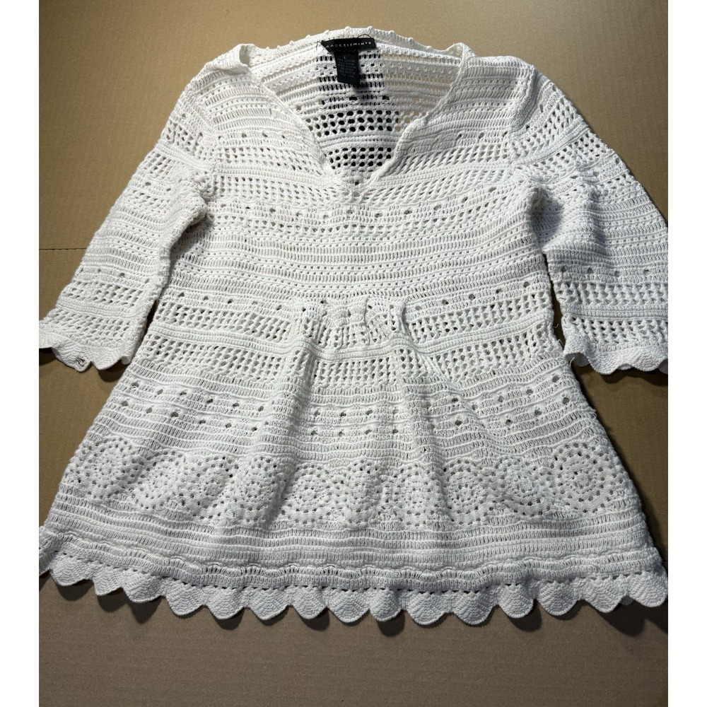 Vintage‎ Y2K  Crochet beach Cover Up Dress  Beach Boho Festival Size Large